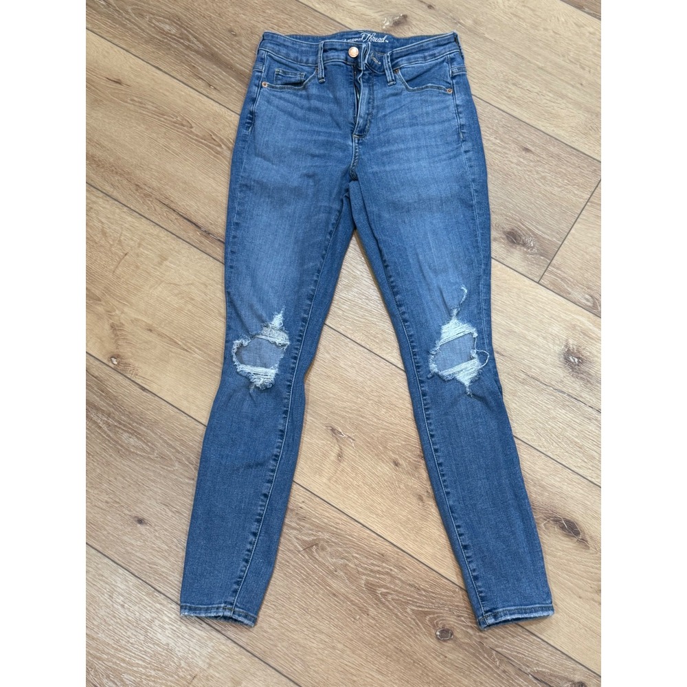 Universal Thread Womens High-Rise Skinny Distressed Jeans Blue Size‎ 4/27R